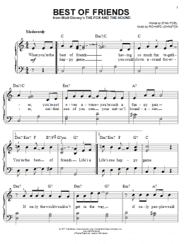page one of Best Of Friends (from The Fox And The Hound) (Easy Piano)