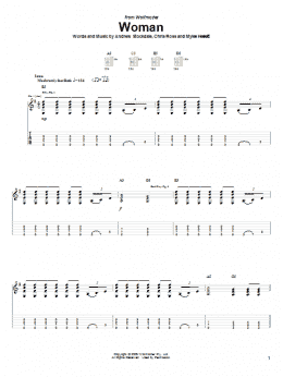 page one of Woman (Guitar Tab)