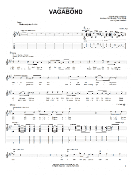 page one of Vagabond (Guitar Tab)