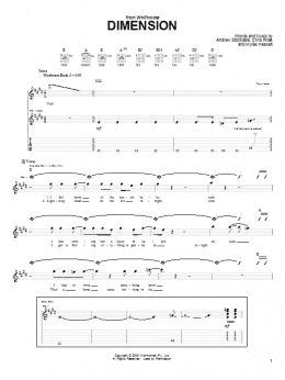 page one of Dimension (Guitar Tab)