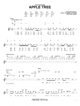 page one of Apple Tree (Guitar Tab)