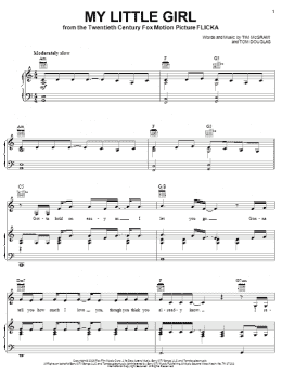 page one of My Little Girl (Piano, Vocal & Guitar Chords (Right-Hand Melody))