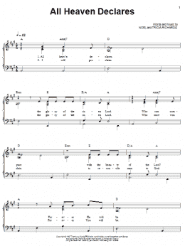 page one of All Heav'n Declares (Piano, Vocal & Guitar Chords (Right-Hand Melody))