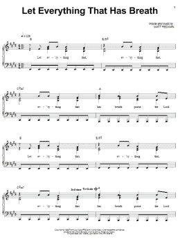 page one of Let Everything That Has Breath (Piano, Vocal & Guitar Chords (Right-Hand Melody))