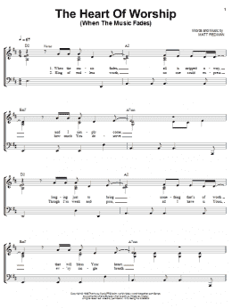 page one of The Heart Of Worship (Piano, Vocal & Guitar Chords (Right-Hand Melody))