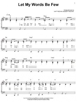 page one of Let My Words Be Few (I'll Stand In Awe Of You) (Piano, Vocal & Guitar Chords (Right-Hand Melody))