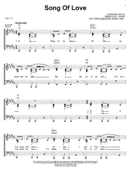page one of Song Of Love (Piano, Vocal & Guitar Chords (Right-Hand Melody))