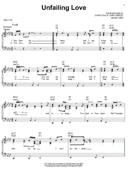 page one of Unfailing Love (Piano, Vocal & Guitar Chords (Right-Hand Melody))