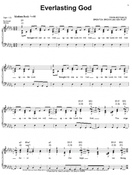 page one of Everlasting God (Piano, Vocal & Guitar Chords (Right-Hand Melody))
