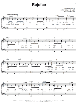 page one of Rejoice (Piano, Vocal & Guitar Chords (Right-Hand Melody))