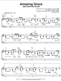 page one of Amazing Grace (My Chains Are Gone) (Piano, Vocal & Guitar Chords (Right-Hand Melody))