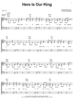 page one of Here Is Our King (Piano, Vocal & Guitar Chords (Right-Hand Melody))