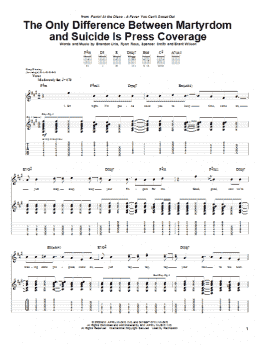 page one of The Only Difference Between Martyrdom And Suicide Is Press Coverage (Guitar Tab)