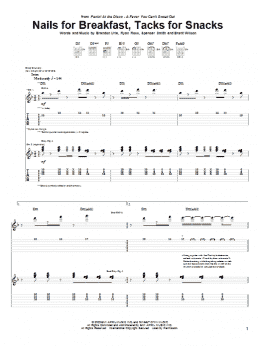 page one of Nails For Breakfast, Tacks For Snacks (Guitar Tab)