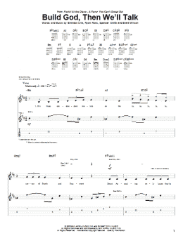 page one of Build God, Then We'll Talk (Guitar Tab)