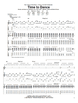 page one of Time To Dance (Guitar Tab)
