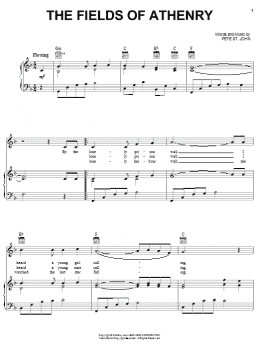 page one of The Fields Of Athenry (Piano, Vocal & Guitar Chords (Right-Hand Melody))