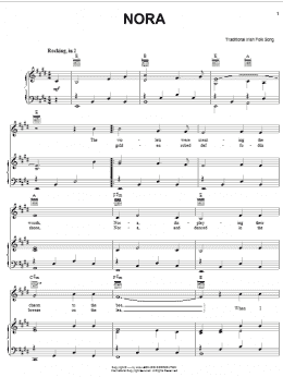 page one of Nora (Piano, Vocal & Guitar Chords (Right-Hand Melody))