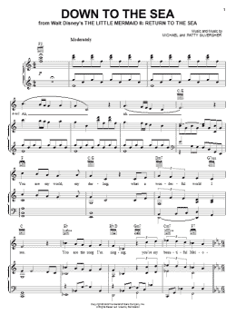 page one of Down To The Sea (Piano, Vocal & Guitar Chords (Right-Hand Melody))