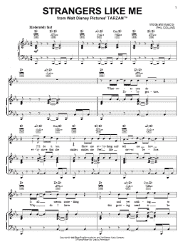 page one of Strangers Like Me (Piano, Vocal & Guitar Chords (Right-Hand Melody))