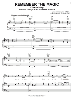 page one of Remember The Magic (Theme Song) (Piano, Vocal & Guitar Chords (Right-Hand Melody))