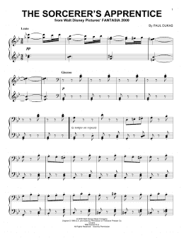 page one of The Sorcerer's Apprentice (Piano Solo)