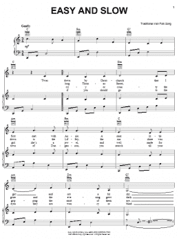 page one of Easy And Slow (Piano, Vocal & Guitar Chords (Right-Hand Melody))