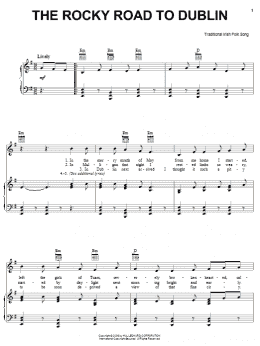 page one of The Rocky Road To Dublin (Piano, Vocal & Guitar Chords (Right-Hand Melody))