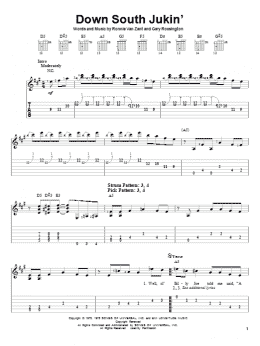 page one of Down South Jukin' (Easy Guitar Tab)