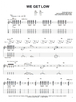 page one of We Get Low (Guitar Tab)