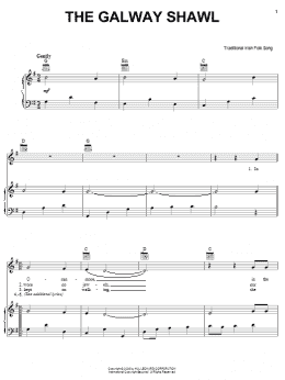page one of The Galway Shawl (Piano, Vocal & Guitar Chords (Right-Hand Melody))
