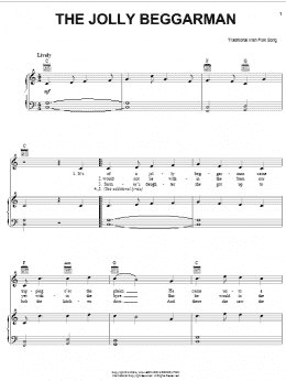 page one of The Jolly Beggarman (Piano, Vocal & Guitar Chords (Right-Hand Melody))