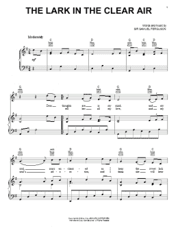 page one of The Lark In The Clear Air (Piano, Vocal & Guitar Chords (Right-Hand Melody))