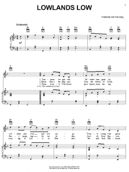 page one of Lowlands Low (Piano, Vocal & Guitar Chords (Right-Hand Melody))