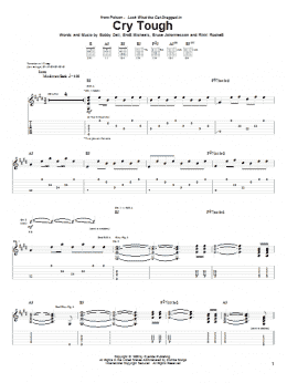 page one of Cry Tough (Guitar Tab)