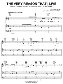 page one of The Very Reason That I Live (Piano, Vocal & Guitar Chords (Right-Hand Melody))