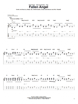page one of Fallen Angel (Guitar Tab)