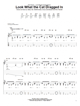 page one of Look What The Cat Dragged In (Guitar Tab)