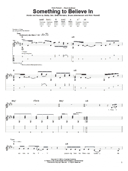 page one of Something To Believe In (Guitar Tab)