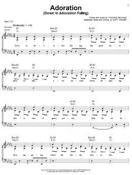 page one of Adoration (Piano, Vocal & Guitar Chords (Right-Hand Melody))