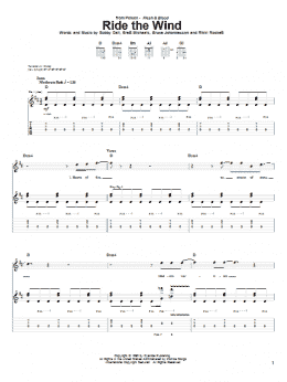 page one of Ride The Wind (Guitar Tab)