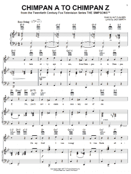 page one of Chimpan A To Chimpan Z (Piano, Vocal & Guitar Chords (Right-Hand Melody))