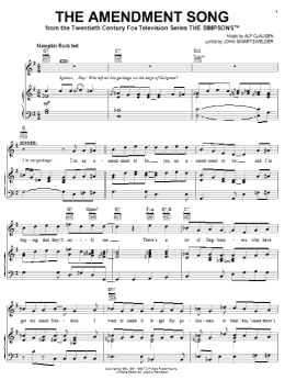 page one of The Amendment Song (Piano, Vocal & Guitar Chords (Right-Hand Melody))