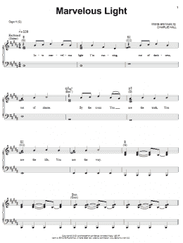 page one of Marvelous Light (Piano, Vocal & Guitar Chords (Right-Hand Melody))