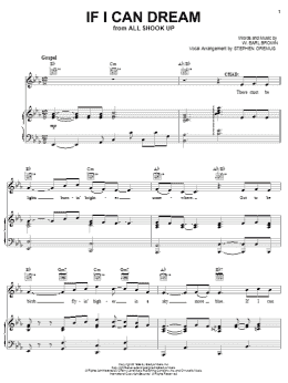 page one of If I Can Dream (Piano, Vocal & Guitar Chords (Right-Hand Melody))