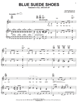 page one of Blue Suede Shoes (Piano, Vocal & Guitar Chords (Right-Hand Melody))