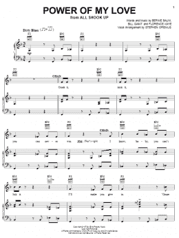 page one of Power Of My Love (Piano, Vocal & Guitar Chords (Right-Hand Melody))