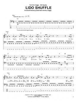 page one of Lido Shuffle (Bass Guitar Tab)