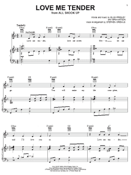 page one of Love Me Tender (Piano, Vocal & Guitar Chords (Right-Hand Melody))