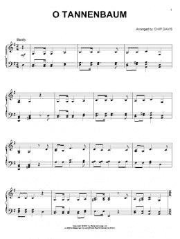 page one of O Tannenbaum (Piano Solo)